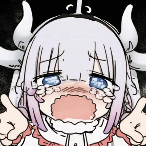 <lora:sesieldBweeehArtist_bweeehv1:1> chibi, sketch,1 girl,sobbing,sad, crying,open mouth,2d, white background <lora:kannaKamui_v1:0.6>
