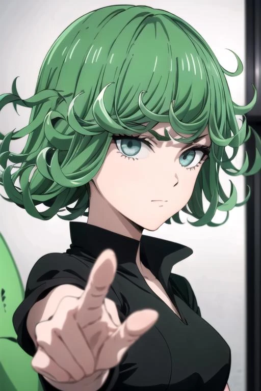 (((pixel-perfect, detail-perfect))), solo, 1girl, <lora:tatsumaki-opm:0.75>, tatsumaki, black dress, looking at viewer, closed mouth