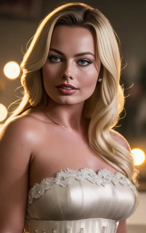 masterpiece, best quality, highly detailed, modelshoot style, portrait of actress margot-robbie-subject,lens flare, 4k resolution, composition, sharp focus, studio photo, highly detailed, intricate, unreal engine cinematic smooth
