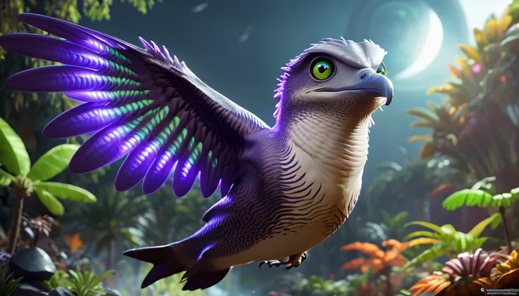 3d render creature animal very big eyes hawk dolphin elemental flush of force nature micro world fluo fishscale, design by pixar and Antonio J. Manzanedo, unreal 5, daz, hyperrealistic, octane render, cosplay, rpg portrait, dynamic lighting, intricate detail, harvest fall vibrancy, cinematic