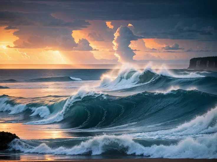 Florida Sarasota, beach sunset, golden ratio, golden hour, magic hour, sun, full blood moon, thunder and lighting, amazing, insane perfection, raytraced, HDR, 4k, Wide angle, dramatic, vivid, dying of the light, god ray, reflections, amazing beauty thunderstorms, by Gregory Crewdson, Edward Burtynsky, Michael Kenna, Joe Cornish, David Burdeny, Ray Collins, Michael Levin, David M. Stephens, David T. Hanson, David Salafia, and David H. Wells.