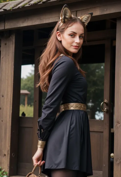 woman,  tradwife dress,  classy,  [magic the gathering] uhd, high detail <lora:foxyloxymoxy:1>