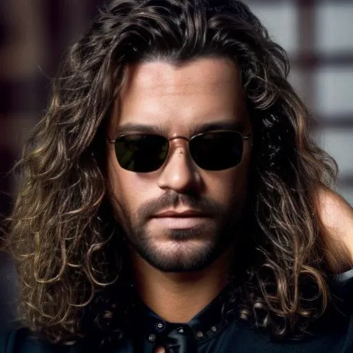 portrait photo of man with a dark glasses, detailed face, long hair, high quality, brunette color hair, 8k <lyco:locon_perfecteyes_v1_from_v1_64_32:0.75> <lora:inxs:1>