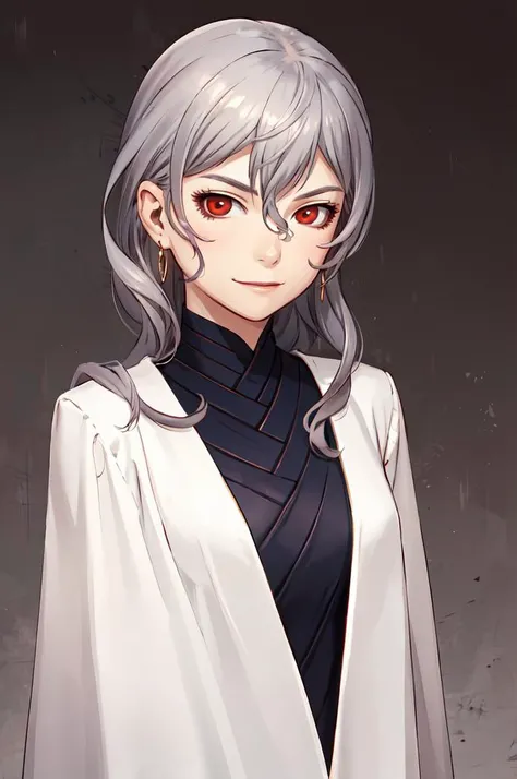 evil smile, <lora:zs_Izanamip4:1> izanamidef, white robe, grey hair <lora:Range_murata_style_v02:0.8>, ultra detailed, masterpiece, best quality,