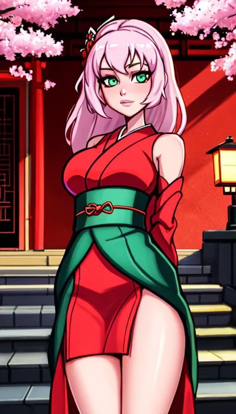 (dreamlikeart style:0.5),( redshift style:0.5),(analog style:0.5),(mdjrny-v4 style:0.5), (studio_ghibli_anime_style style:0.9), (copeseethemald style:0.5),(thepit bimbo:1.2),(glossy sexy bimbo:1.2),

([Irina Shayk|Jennifer Lawrence]:1.2),geisha, woman, 1girl,masterpiece,closeup,
beautiful, long_hair, looking_at_viewer,face focus,
beautiful detailed green_eyes,hands down, (arms_behind_back:1.2),
smooth skin, (subsurface skin scattering:1), shiny skin,vax,plastic,
floral_print,japanese_clothes, wide_sleeves,kimono pattern, kimono,

pets, cat, dog, fox,daruma_d_oll, lantern, maneki-neko, torii, obi, outdoors, paper_lantern,msash, shiba_inu,  stairs, torii, youkai,Japanese d_olls,
cherry blossom, Japan,Tokyo,train station,

intricate, concept art,
realistic proportions, (painterly:0.7),
