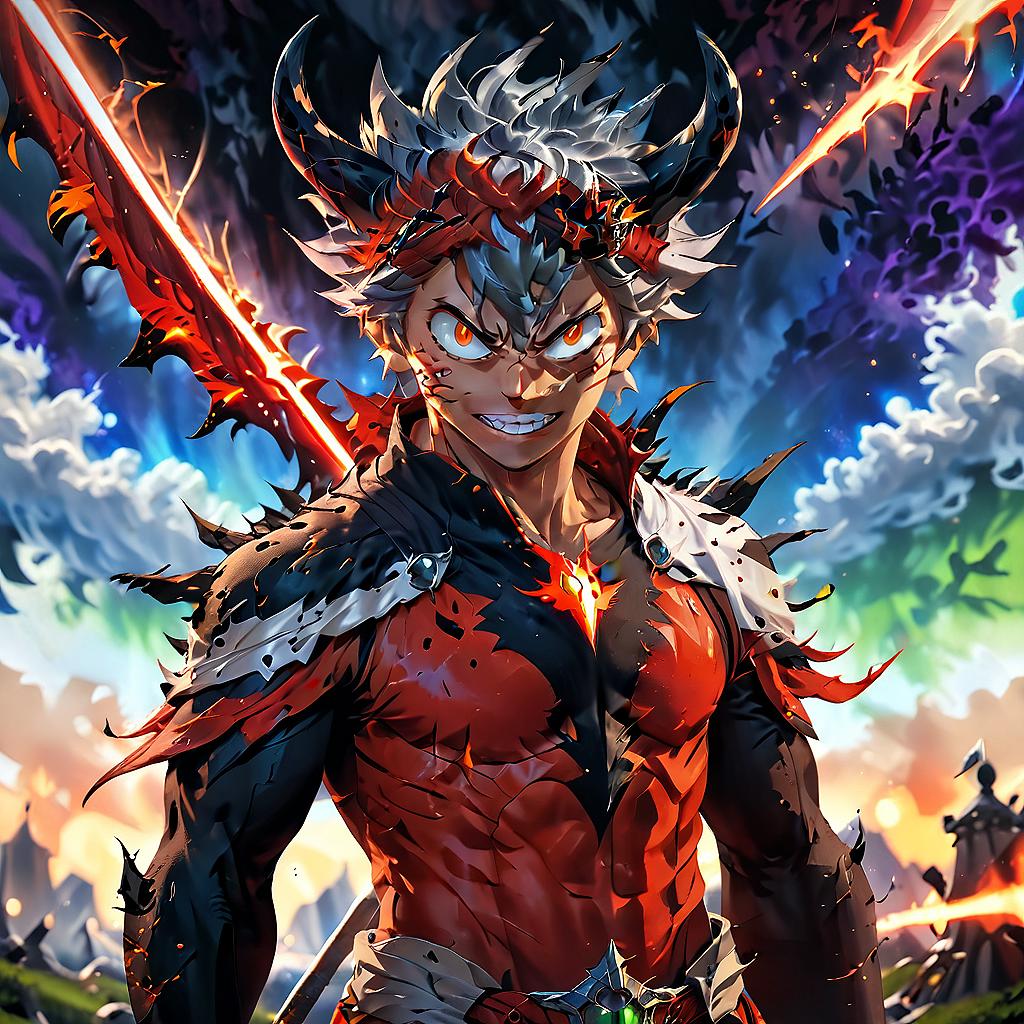 A close up of a person with a sword and armor - SeaArt AI
