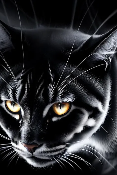 masterpiece, RAW digital portrait photo of a cat made of [black|light] smoke <lora:Smoke:0.8>, sharp focus, dark shadows, studio lighting, lit from above, uhd, hdr, 8k, extreme detail, light reflections