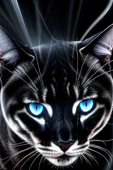 masterpiece, RAW digital portrait photo of a cat made of [black|light] smoke <lora:Smoke:0.8>, sharp focus, dark shadows, studio lighting, lit from above, uhd, hdr, 8k, extreme detail, light reflections