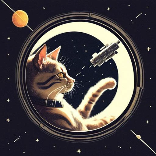 cat, space, shot gun