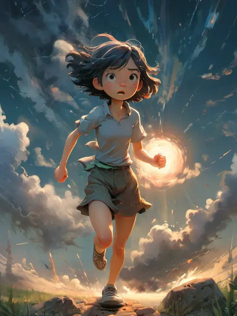 by Makoto Shinkai, (girl running through time), existential, otherworldly, mysterious, surreal, suspenseful, unsettling, immensely detailed, high contrast <lora:fractal-art.v1:0.35> , <lora:add-detail-xl:0.9> , <lora:xl_more_art-full_v1:0.7>