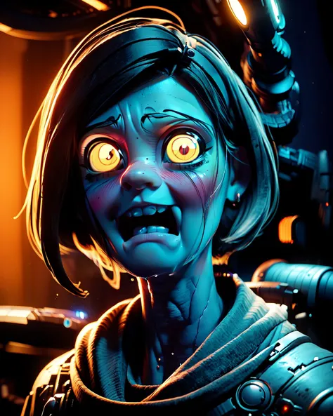 (medium shot:1.4), cinematic shot, closeup 3/4 view, a (scared:1.8) teenage girl (long bob brunette hair:1.1) (hiding between densely packed leaking pipes:1.1) in a (abandoned and broken derelict sci-fi spaceship:1.1), (looking over her shoulder:1.1). Steam, intricate background. sci-fi horror , moody, dimly lit, soft lighting, backlit, cinematic film still (eerie blue lighting:1.3), shallow depth of field, vignette, extremely detailed, high budget Hollywood movieemascope, (film grain:0.3), detailed, realistic, 8k uhd, high quality,
(high quality, best quality, detailed, realistic:1.4)