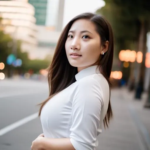 woman posing, large breasts, photo, canon dslr, high quality, photorealistic, bokeh, analog film, mindyminmin-19900 <lora:aodai_white_SD_chiasedamme_v01:0.7>