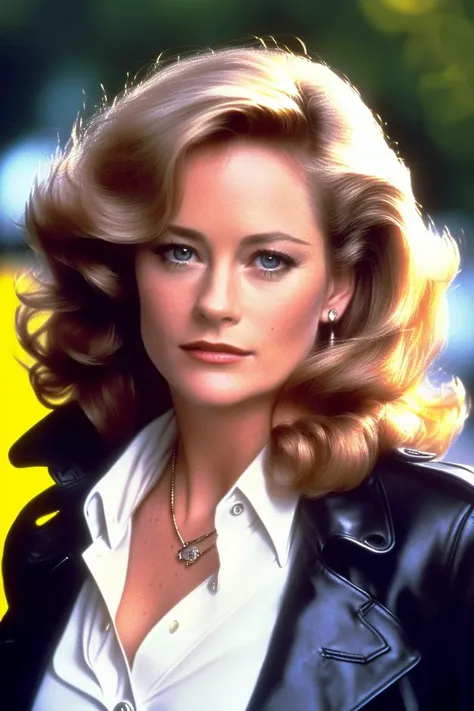 photo of seductive (cybsheph-130:0.99), a woman as a sexy detective in the cover a of a magazine, closeup portrait, (80s hairstyle), (long trench coat), in an (80s style) detective TV show, crime tv series, (masterpiece:1.5) (photorealistic:1.1) (bokeh) (best quality) (detailed skin texture pores hairs:1.1) (intricate) (8k) (HDR) (wallpaper) (cinematic lighting) (sharp focus)
