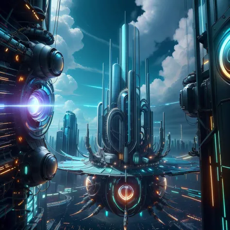 <lora:OpticalTech-60:0.8>,opticaltech ,scifi, optical fibers,inner glow , 
city,  building,  windows