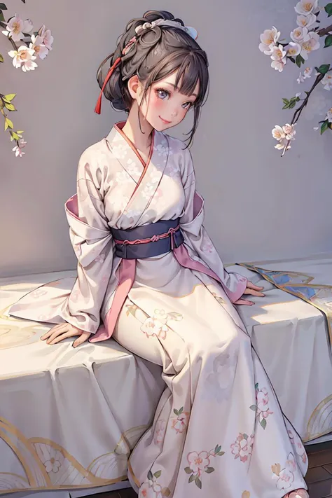 1 girl, hanfu, dynamic angle,
best quality, masterpiece, intricate details, <lora:hanfuSong_v35:.5>, (zentangle floral pattern background:1.2),