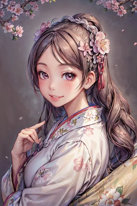 (three-quarter portrait:1.4), 1 girl, (hanfu, baroque floral pattern:1.2), in flower blossom season, under the cherry blossom trees,
best quality, masterpiece, intricate details, <lora:hanfuSong_v35:.5>, dynamic angle, <lora:add_detail:.5>