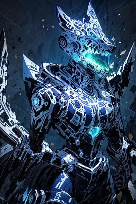 masterpiece, best quality, <lora:Mecha:1>,girl, <lora:Guimi:0.6>,blue theme