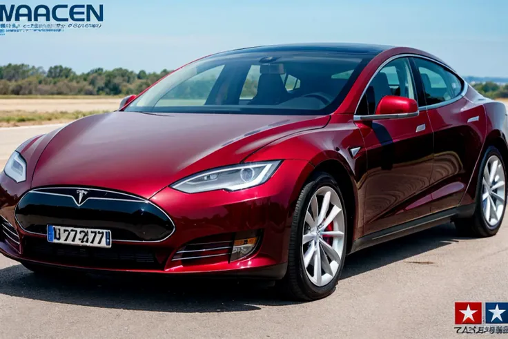 <lora:tamya-boxart:0.95>ç°å®®ç繪, tamya-boxart photo of a tesla automobile, (sharp focus, highly detailed, 4k, 8k, best quality, masterpiece, ultra highres:1)