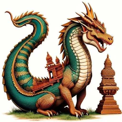 <lora:tanjoreAI-000005:0.5>, tanjoreAI dragon