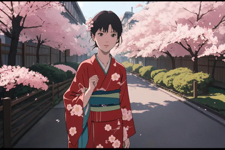 (RAW photo, best quality), 1girl, natural lighting, multiple girls, beautiful kimono, spring, cherry blossom,
<lora:satoshi_kon_art_style_v1_2-000007:1>, satosh kon art style