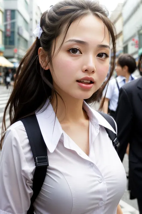 RAW close-up portrait photo, embedding:SudouMaasa wearing formal office costume in busy Tokyo street, embedding:fcDetailPortrait