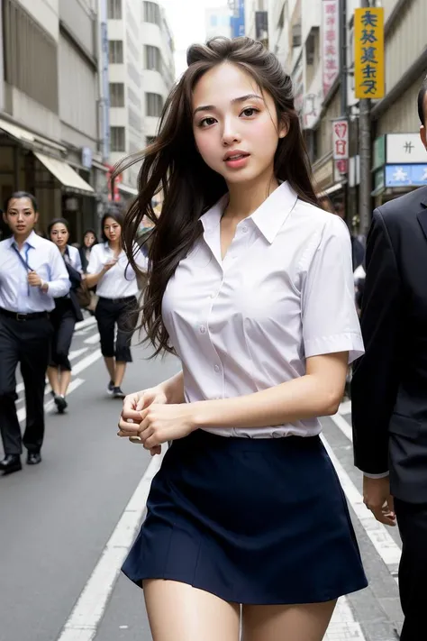 RAW portrait photo, embedding:SudouMaasa wearing formal office costume in busy Tokyo street, embedding:fcDetailPortrait