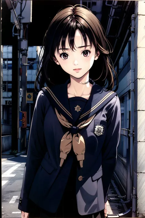 <lora:Katsura_Masakazu_v3:0.8>,Yoshizuki iori,<lora:jk_uniform:0.8>,JK_style,short-sleeved JK_shirt,short-sleeved JK_sailor,JK_suit,JK_tie,<lora:school_yard_v0.1:0.8>,school yard,, (masterpiece, best quality, high quality, highres, ultra-detailed),