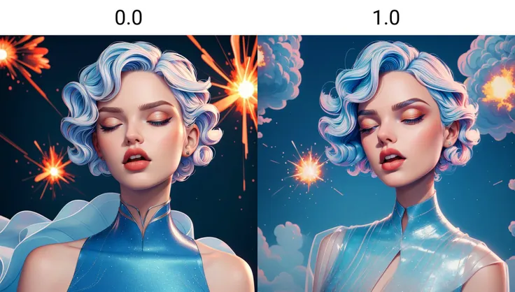 style of aipub, <lyco:aipub-v3-000010:0.0>, (((masterpiece, best quality, high quality, aipub))), portrait of a gorgeous woman with short curly platinum hair and big narrow azure eyes, disgusted, closed eyes, open mouth,, dress outfit, , in a crazy action movie scene with explosions