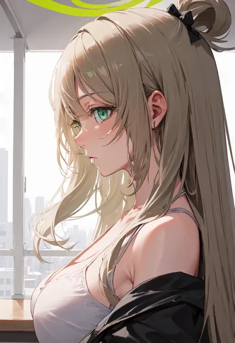(safe:1.10), best quality, masterpiece, highres, solo, (nonomi_bluearchive:1.10), profile, from side, upper body, 14 <lora:nonomi_bluearchive:0.80>