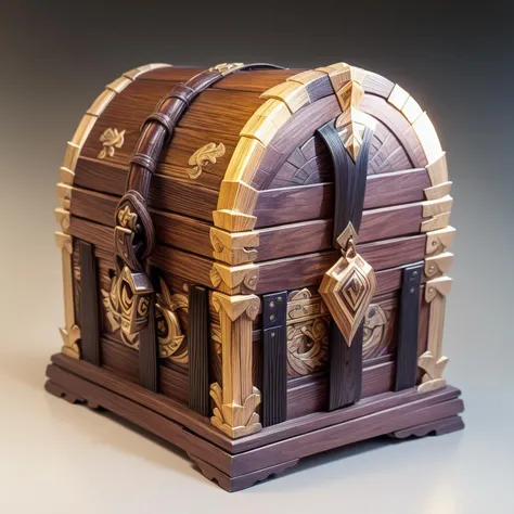 wooden chest, treasure, still life, still life, no people, gradient, gradient background, game item design<lora:Treasure chests:1>