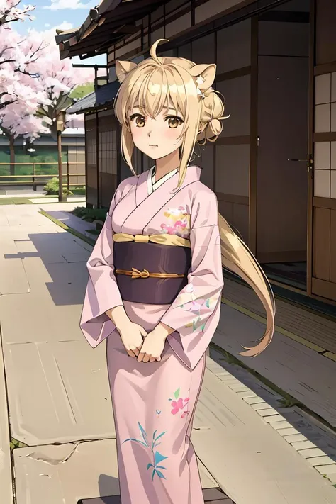 (masterpiece, best quality), 1girl, <lora:yuzu v5:1> yuzu \(konohana kitan\), 1girl, long sleeves, wide sleeves, obi, pink kimono, hakama skirt, hair between eyes, ahoge
