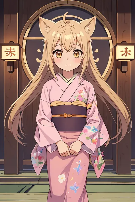 (masterpiece, best quality), 1girl, <lora:yuzu v5:1> yuzu \(konohana kitan\), 1girl, long sleeves, wide sleeves, obi, pink kimono, hakama skirt, hair between eyes, ahoge