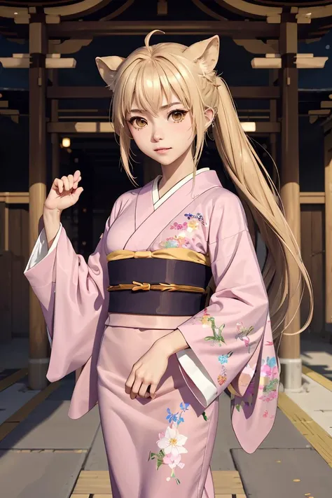 (masterpiece, best quality), 1girl, <lora:yuzu v5:1> yuzu \(konohana kitan\), 1girl, long sleeves, wide sleeves, obi, pink kimono, hakama skirt, hair between eyes, ahoge