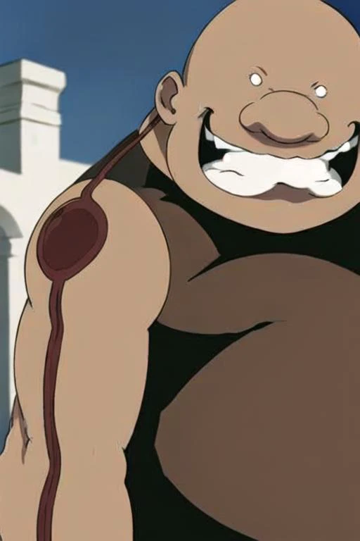 1boy, solo, gluttony, <lora:Chara_gluttony:1>, silly, upper body,light smile,