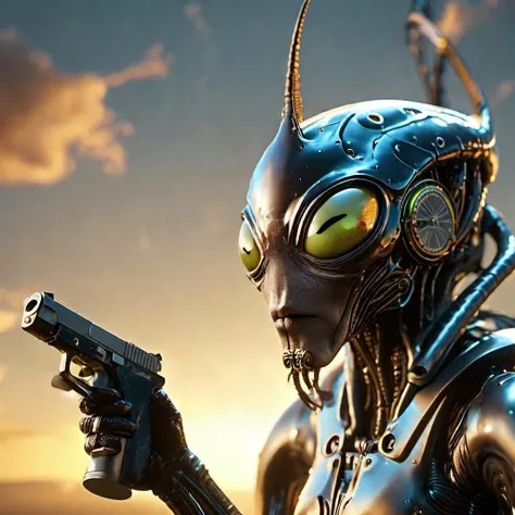 <lora:mjv6:0.8>cinematic film still alien with cyborg body and big bug eyes highly detailed pointing to the atomic clock with a smile,award winning photography, ultra realistic resolution, hyper realistic details, VRay, octane render, 8k uhd, images taken with a Nikon D850 100mm camera with wide angle lens, image in the style of Dorothea Lange photography,, vintage, kodachrome, lomography, stained, highly detailed <lora:add-detail-xl:1.1>, highly detailed background, 16k UHD, hasselblad 100C, 50.0mm, f/2.8, 1/250s, ISO 500 <lora:DonMW15pXL:0.8> DonMW15pXL, the head of a DonMW15pXL, the head of a, --c 11 --s 66