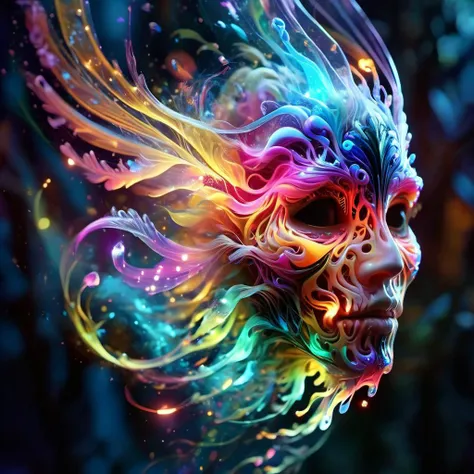 Hallucinogenic psychedelic art, full body image of a fairy, fairy skeleton diagram, wing skeleton and anatomical details, , breathtaking fairytale theme illustration, magic luminous multicolor swirling smoke and glowing particles, glowing illumination, low neon effects, sharp focus, intricate details, concept art contest winner, pro work, artstation, imgur, pinterest, hd, hq, 4k, 8k, pro perspective work, oil on canvas, colorful paintings , dramatic lighting, dramatic shadows, orthodox symbolism, concept art, ambient, magic realism, 8k resolution, tribal darkfantasy, flowerpunk,> 16k UHD, hasselblad 100C, 50.0mm, f/2.8, 1/250s, ISO 500 <lora:DonMW15pXL:0.8> DonMW15pXL, the head of a DonMW15pXL, the head of a, <lora:mjv6:0.8>