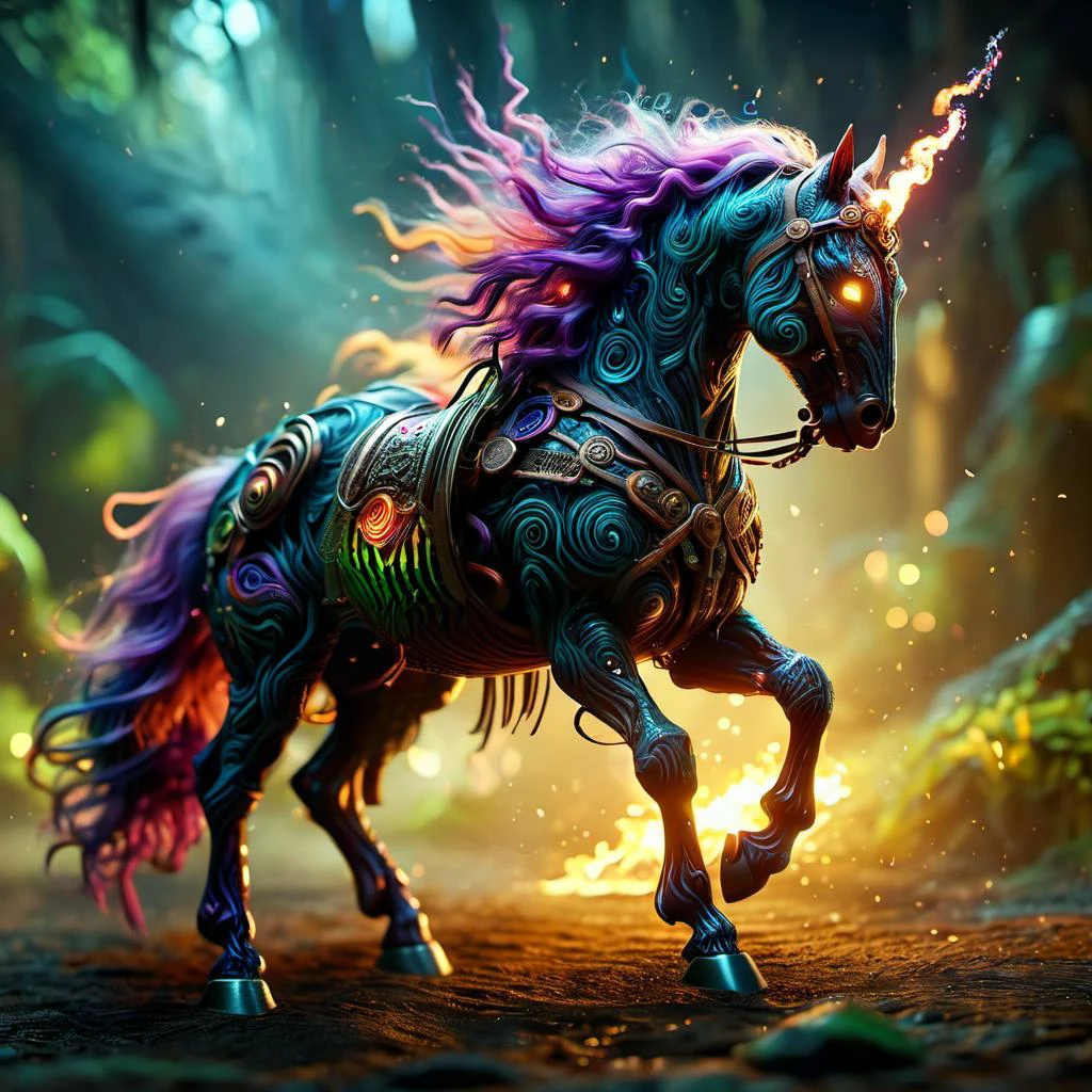 Hallucinogenic psychedelic art,Death, full battle gear, monster horse, horror, dark, intricate design and details, photography lighting, light rays, photorealistic, cinematic, cinematic noise, octane rendering, focused, 8k, hyperrealistic, vfx post-production, rtx ray tracing lighting, artstation, cgsociety, dramatic lighting, dramatic shadows, orthodox symbolism, concept art, ambient, magic realism, 8k resolution, tribal darkfantasy, flowerpunk,> 16k UHD, hasselblad 100C, 50.0mm, f/2.8, 1/250s, ISO 500 <lora:DonMW15pXL:0.8> DonMW15pXL, the head of a DonMW15pXL, the head of a, <lora:mjv6:0.8>
