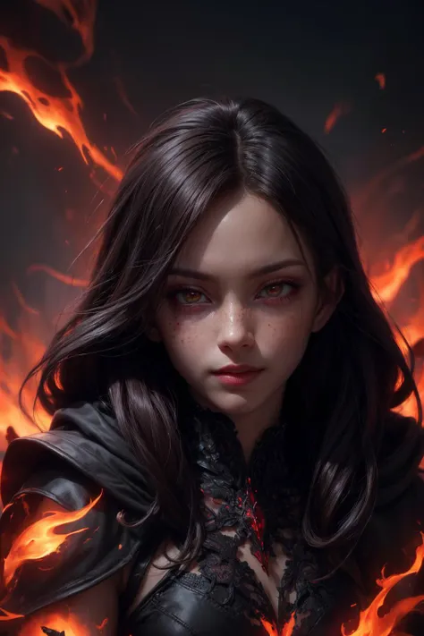 female warrior with fire eyes, close up Deep Detailed , cinematic eyes , cinematic lighting. Cinematic HDR , Background Effects lightings, 8k , realistic animation, realistic lighting, realistic cinematic.digital art, digital photography, realistic HDR