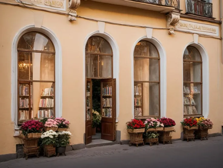 RAW photo of, flower shop, evening, light, smile,
high quality, beautiful,
golden hour, shadow, building, books,
8k uhd, dslr, soft lighting, high quality, film grain, Fujifilm XT3, extremely detailed, saint petersburg
<lora:piter-step00022500:0.9>