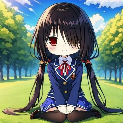 best quality,masterpiece,Super Resolution, 8K , full body, 16 years old , (chibi:1.2)
kkkrumi2Z , kkkrumi2Z\(low-tied long hair\),low twintails , kkkrumi2Z\(hair over one eye\), kkkrumi2Z\(School uniform\), Evil smile, Soft hair , sit
Clouds, flowers, trees, rivers , <lora:KK434:0.9>