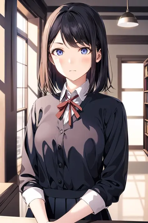 best quality, masterpiece, solo, 1girl, <lora:akira_hiramotov2-10:0.8>, school uniform,