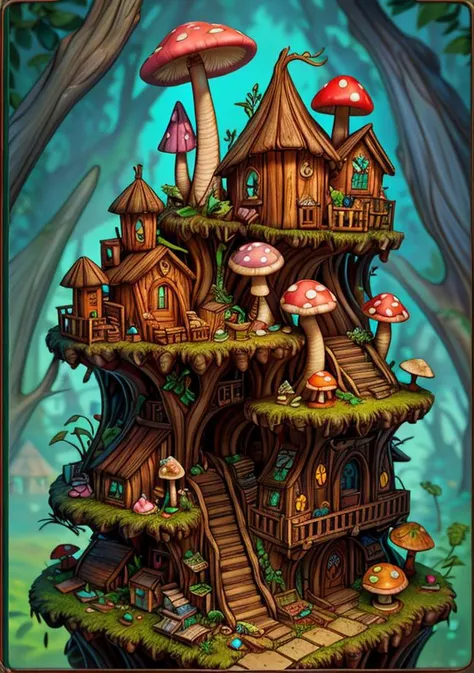 fairy mushroom village, Clutter-Home