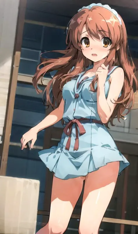 (best quality:2.0), (masterpiece:1.8), extremely detailed CG 8k wallpaper, HDR ultra detailed illustration, ((1girl)), nsfw, Asahina Mikuru, detailed face, solo, ((no panties)), (((pussy))), bare_shoulders, white_thighhighs, (from_behind:1.2), bent_over, leaning_on_table, looking_away, (ass:0.8), skindentation, maid, <lora:AsahinaMikuru_V1.0:0.8>, public, outdoors, embarrassed, realistic