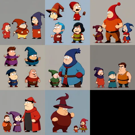 <lora:heromini:0.5>,a family guy minihero old mage cartoon,style minihero,simple background,