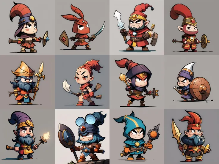 <lora:heromini:0.5>a warrior minihero old mage cartoon, style minihero, simple background, <lora:add_detail:1>
