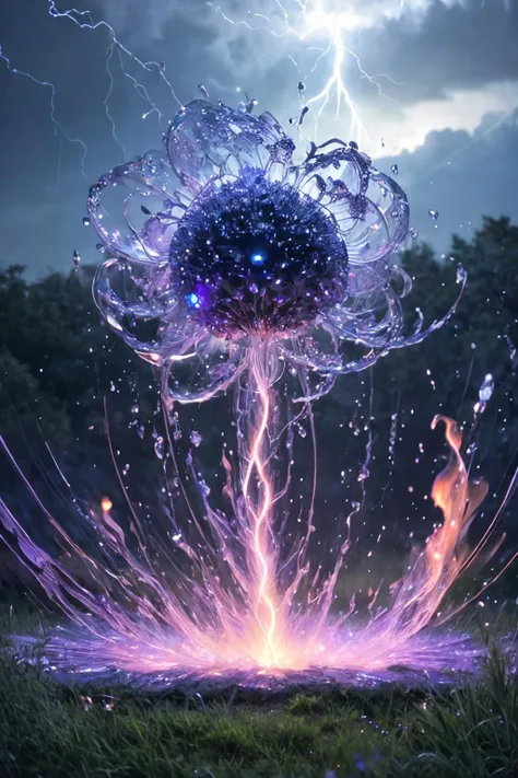 [official art : real life photo : 0.5],
surreal sapphire, particles, flaming tornado, water splash, [intricate chain lightning:1], grass, volumetric lighting, ambient occlusion, [fractal art:1]