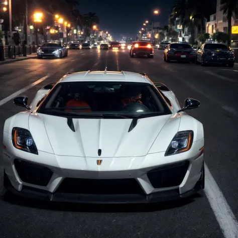 super cars, illegal driving, night Florida street racing, action, need for speed, GTA 5, Forza, big smile Sarasota, driver POV photo, insane near death photo