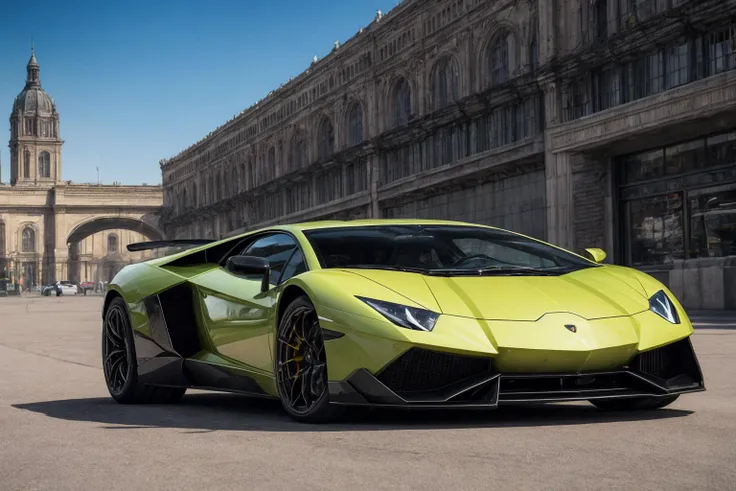 A high quality photo of a lamborghini luxury supercar