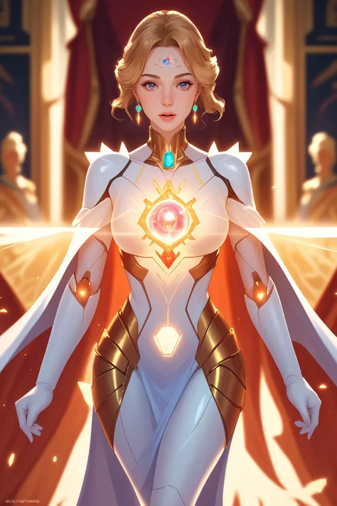 An emotional biomarble cyborg with [ <'EM_1'> | <'EM_2'> | <'EM_3'> ] face and elegant feminine shapes performing an action in the royal palace, glowing gaps, enriched krypton reactor, ambient light, subsurface scattering, a real life analog photo, natural skin, film grain