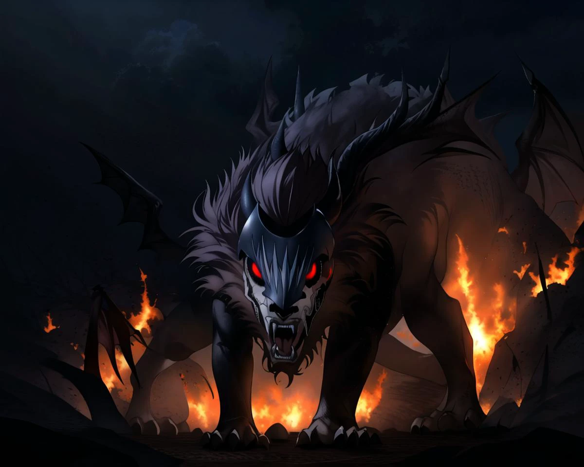 Chimera, wings, fang, no-human, cinematic lighting, fire, magic, solo,
<lora:wataoshi_EP01to10-loha-bundle-30000:1:1>, <lora:kohakuV5_rev2:0.5>, <lora:kohaku-v3-rev2:0.3>, <lora:Pastel-Mix:0.4>